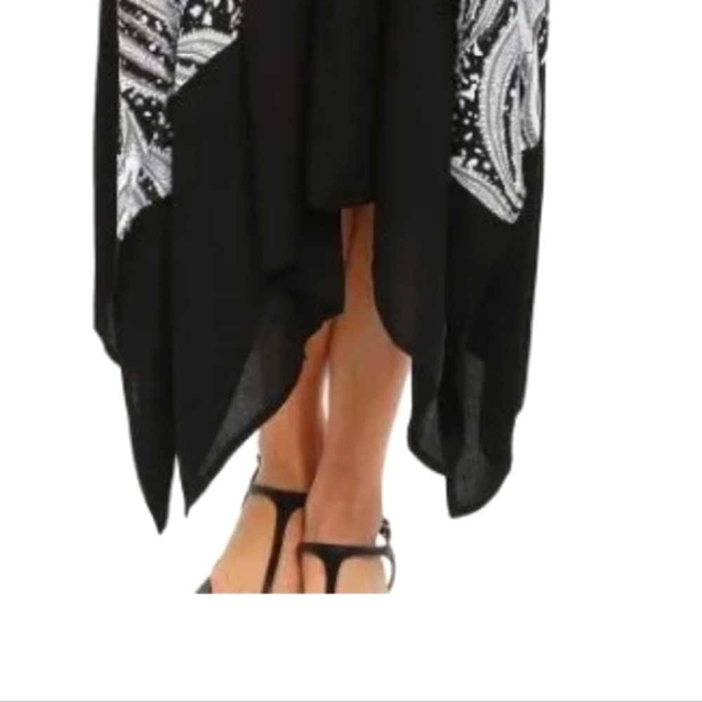 NWT☆ VOLCOM BANK ROLL HALTER TOP HANDKERCHIEF HEM MAXI DRESS L LARGE - Picture 2 of 6